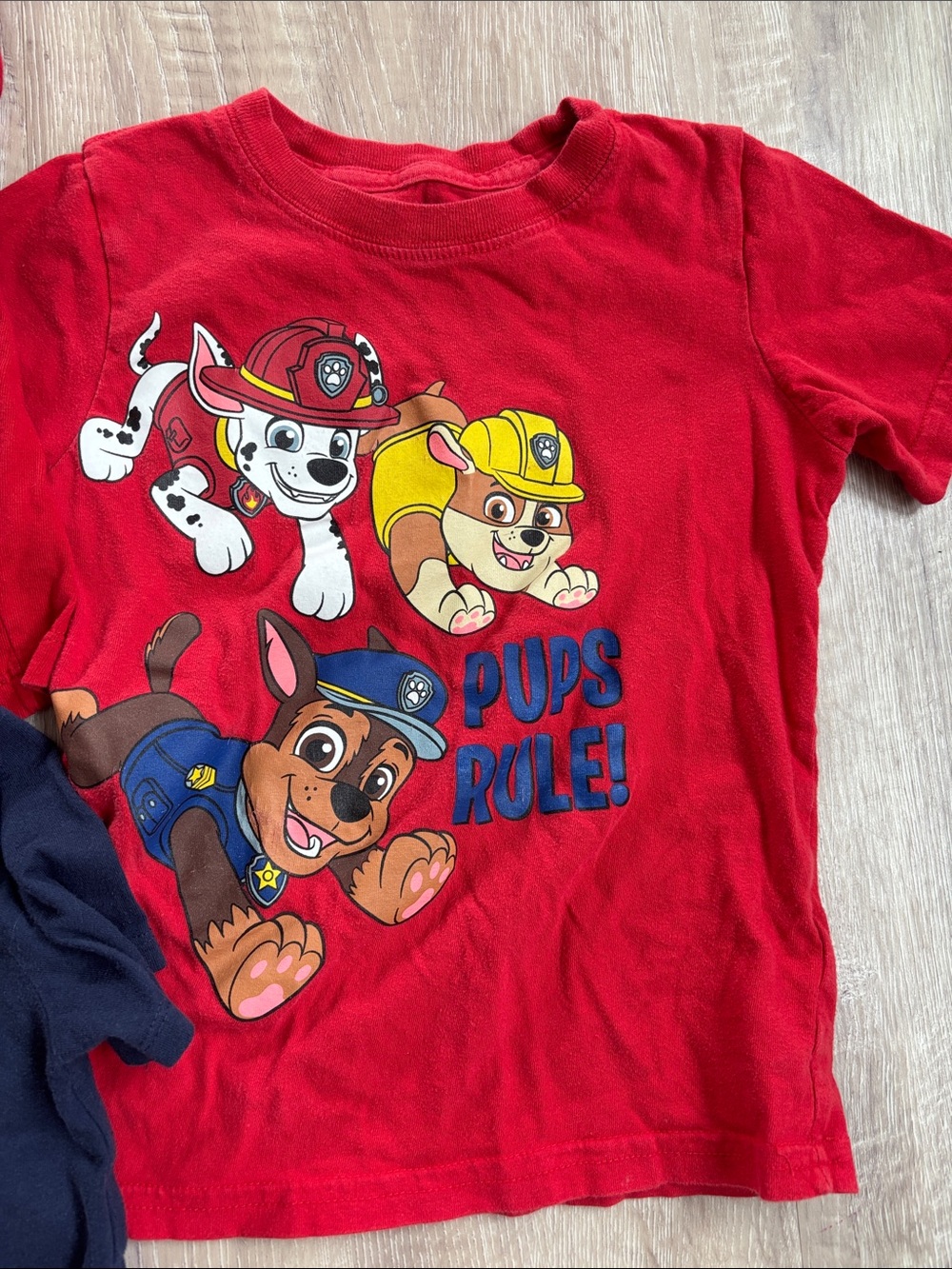 Paw Patrol Kids Graphic Tee Bundle - Red & Navy 3T/4T - Picture 4 of 4